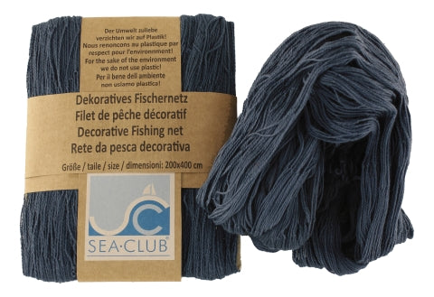 Deko Fischernetz Baumwolle blau – maritimes Dekonetz im klassischen Küsten Stil