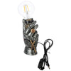 Tischleuchte „Steampunk Hand“ – LED, Kunstharz, Weiß, 18 cm
