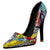 Flaschenhalter, Schuh, "Street Art Pumps", Graffiti, Kunstharz