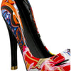 Flaschenhalter, Schuh, "Street Art Pumps", Graffiti, Kunstharz