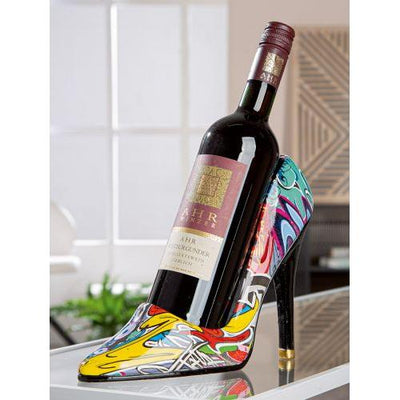 Flaschenhalter, Schuh, "Street Art Pumps", Graffiti, Kunstharz