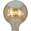 LED-Leuchtmittel „Love“ – E27, Glas orange, 17 cm