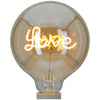 LED-Leuchtmittel „Love“ – E27, Glas orange, 17 cm