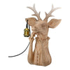 Tischleuchte „Lady Deer“ – Hirsch-Dame aus Kunstharz, 46 cm