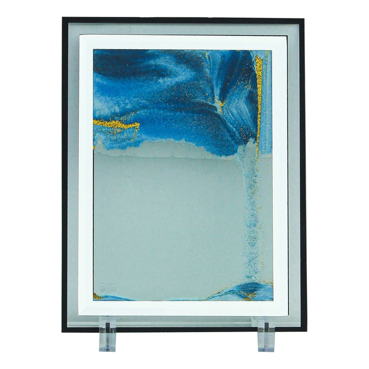 Sandbild Blue Horizon – dekoratives Sandbild mit fließender Sandkunst