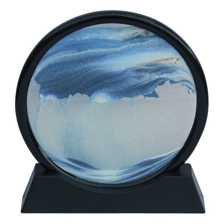 Sandbild Blue Motion – dekoratives Sandbild mit fließendem Sanddesign