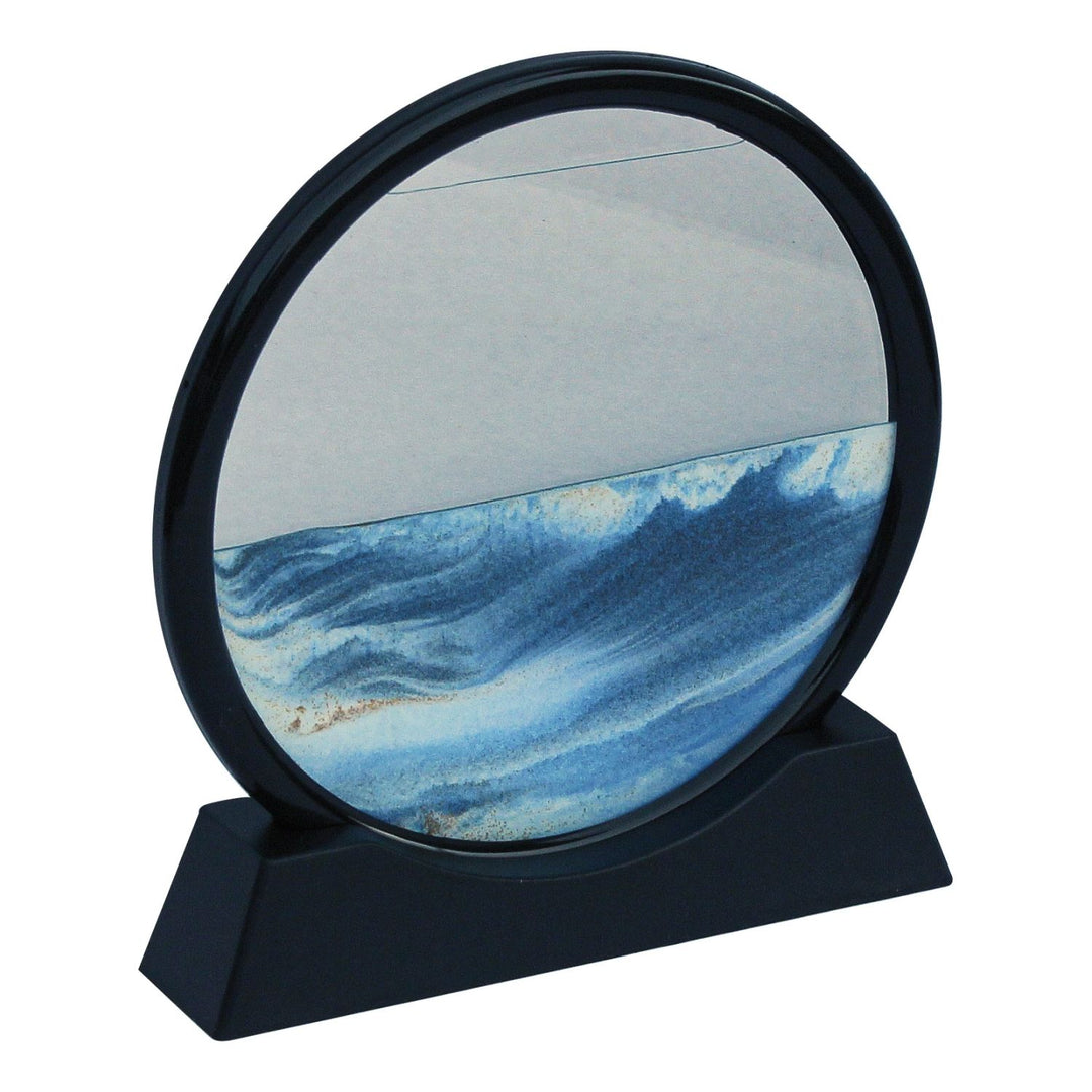 Sandbild Blue Motion – dekoratives Sandbild mit fließendem Sanddesign
