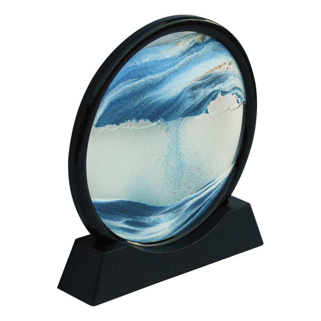 Sandbild Blue Motion – dekoratives Sandbild mit fließendem Sanddesign