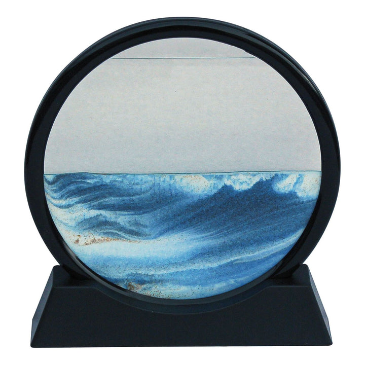 Sandbild Blue Motion – dekoratives Sandbild mit fließendem Sanddesign