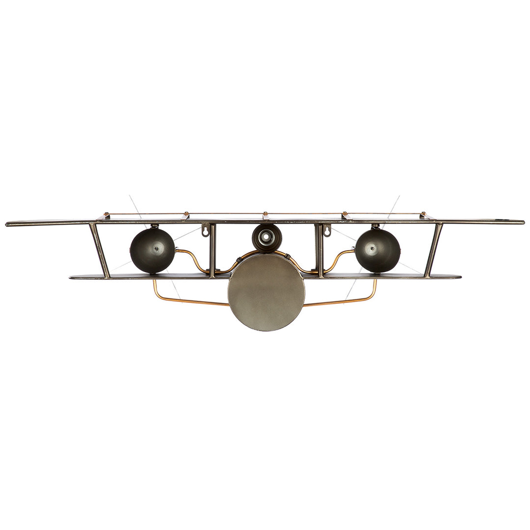 Wanduhr Flugzeug – außergewöhnliche Metall Wanduhr im Vintage Flugzeug Design