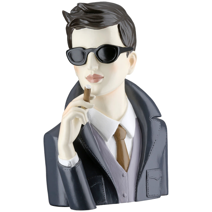 Gentleman Figur mit Zigarre – moderne Deko im stilvollen Look