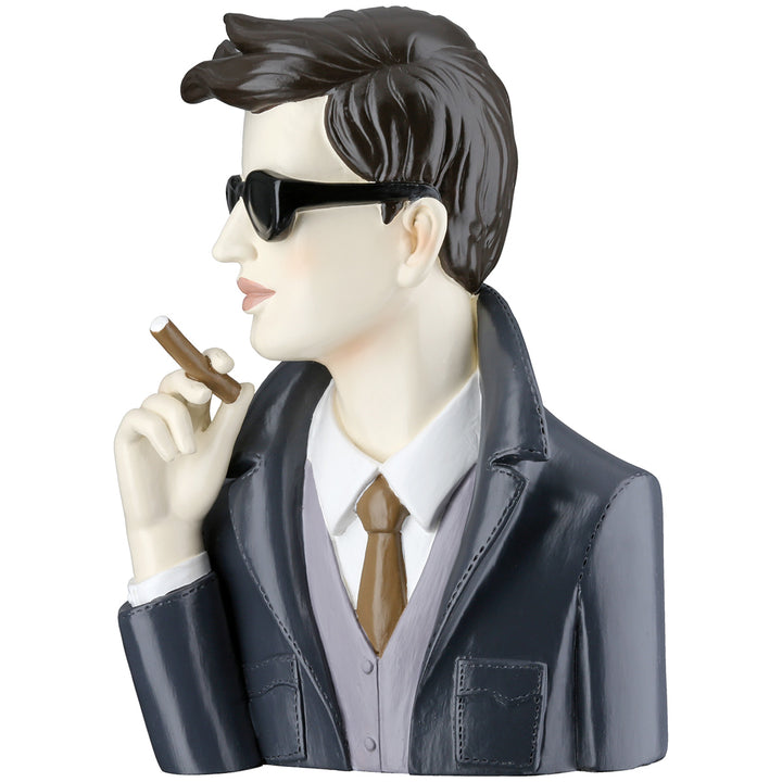 Gentleman Figur mit Zigarre – moderne Deko im stilvollen Look