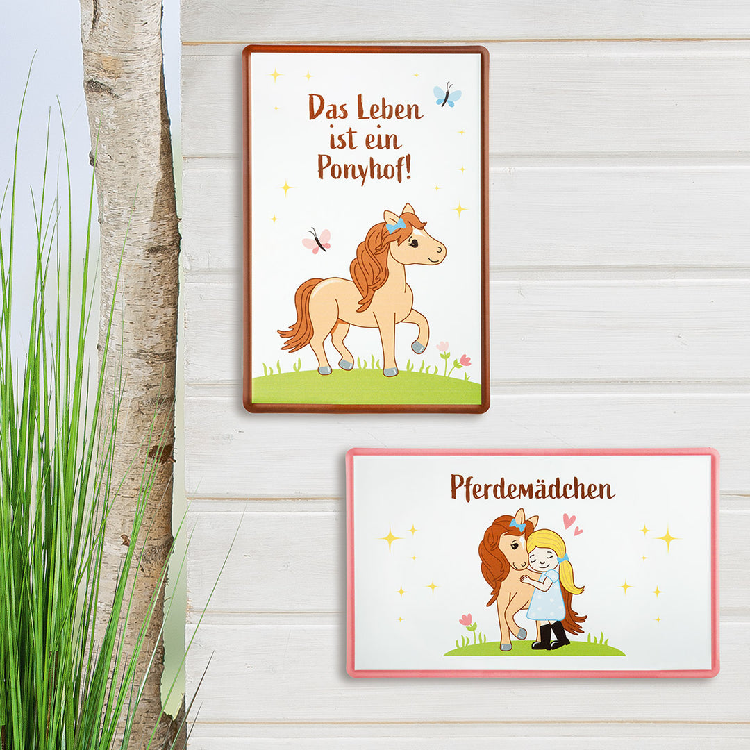 Schild Pferdemädchen in 2 Varianten