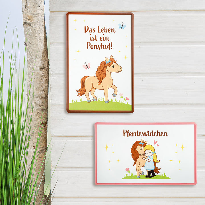 Schild Pferdemädchen in 2 Varianten