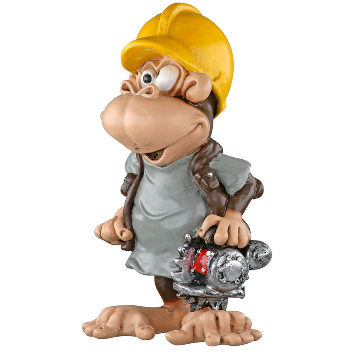 Lustige Affenfigur „Bauarbeiter“