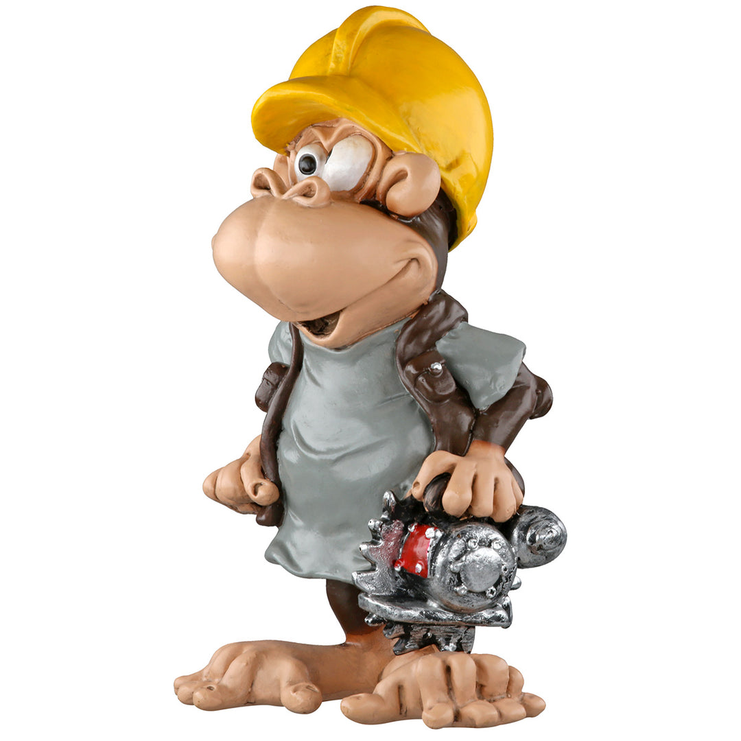 Lustige Affenfigur „Bauarbeiter“