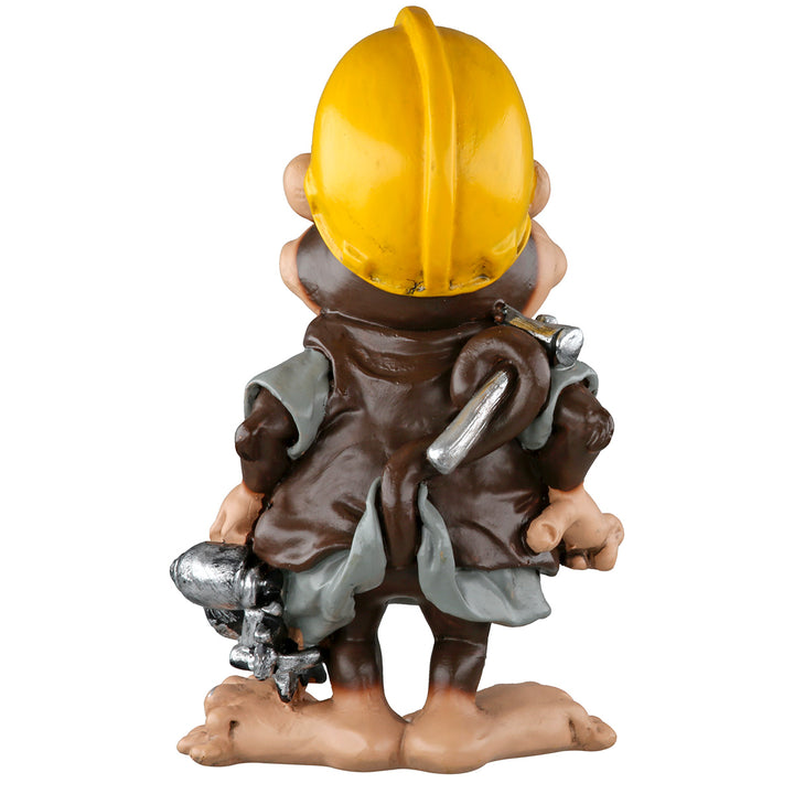 Lustige Affenfigur „Bauarbeiter“