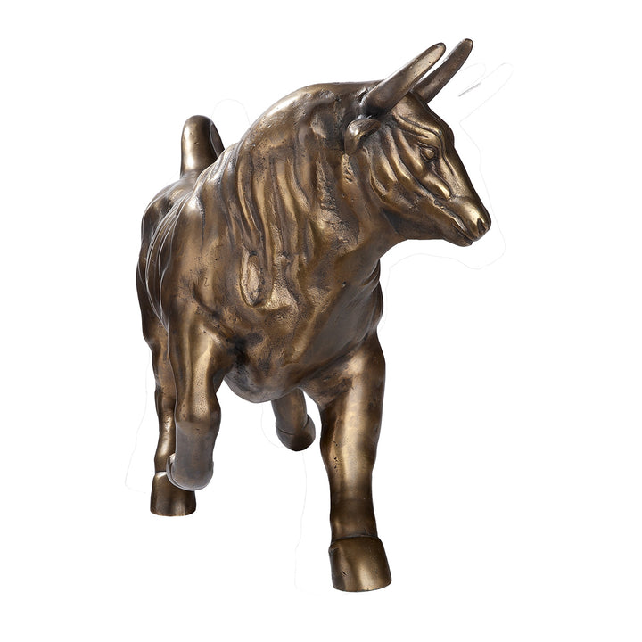 Figur Stier Bull – dekorative Stierfigur aus Aluminium in Bronzeoptik