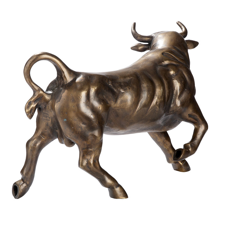 Figur Stier Bull – dekorative Stierfigur aus Aluminium in Bronzeoptik