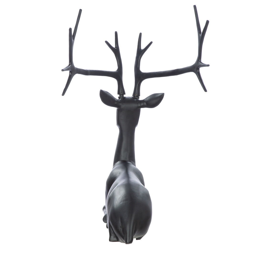 Figur Hirsch Ciervo – dekorative Hirschfigur aus Aluminium in Schwarz
