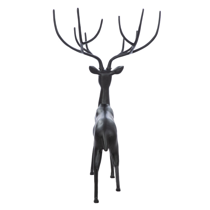 Figur Hirsch Ciervo – dekorative Hirschfigur aus Aluminium in Schwarz