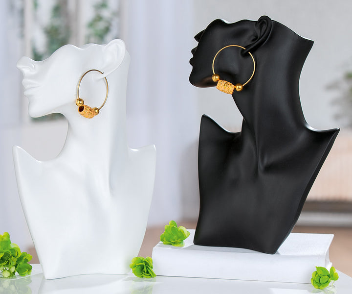 Figur Büste Cleo – modernes 2er Set Deko Büsten in Schwarz und Weiß