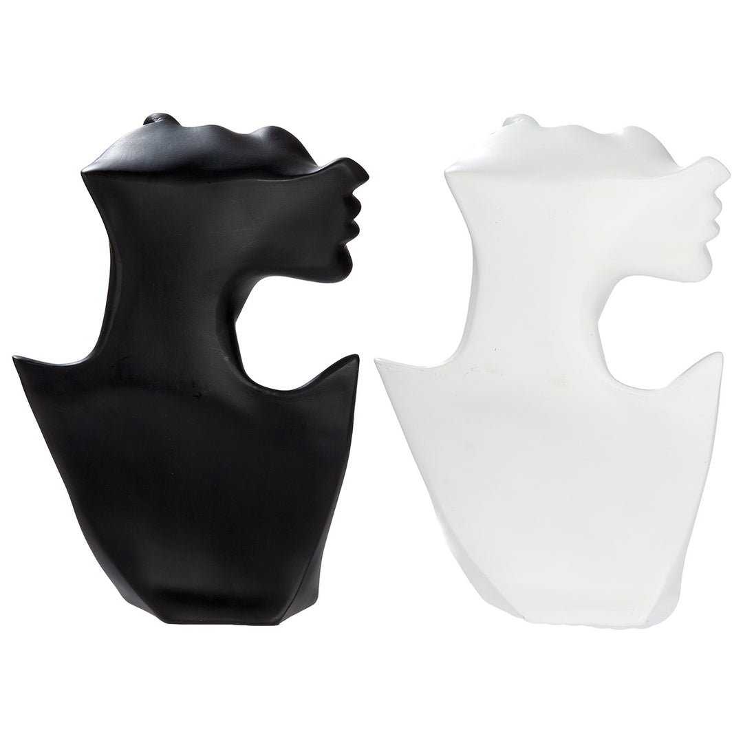Figur Büste Cleo – modernes 2er Set Deko Büsten in Schwarz und Weiß