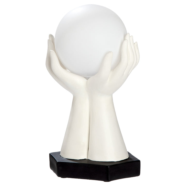 Tischleuchte LED Hände „Cleo“ 2er Set dekorative Design Lampen in Schwarz und Weiß mit Kugellicht