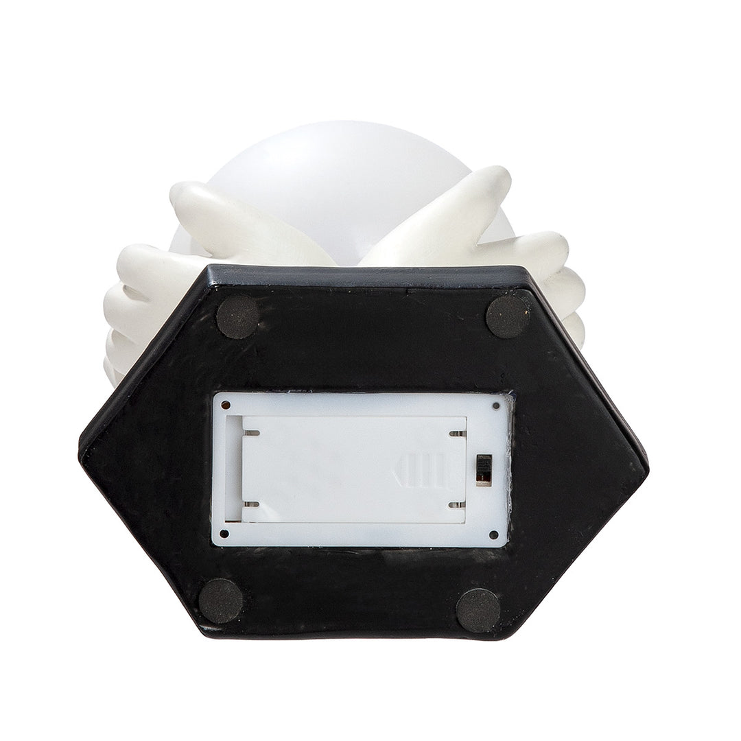 Tischleuchte LED Hände „Cleo“ 2er Set dekorative Design Lampen in Schwarz und Weiß mit Kugellicht