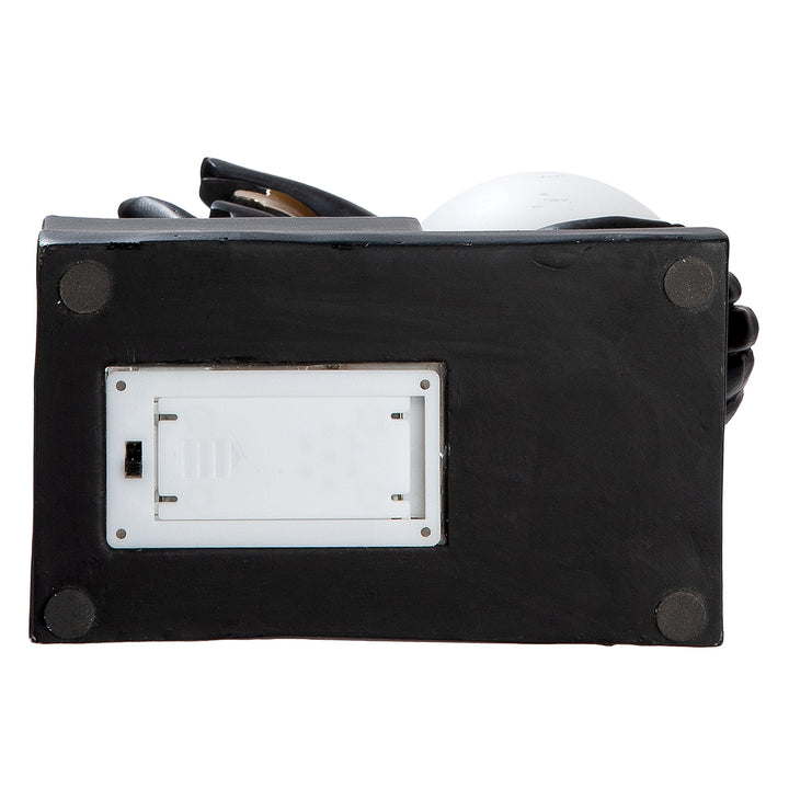Tischleuchte LED Hand Kopf „Mystique“ dekorative Design Lampe in Schwarz mit Kugellicht
