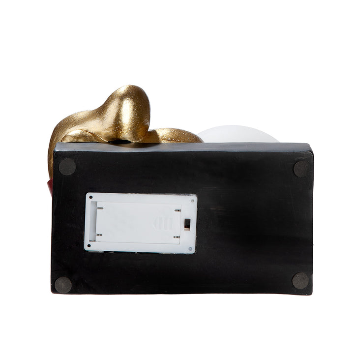 Tischleuchte LED Bär „Helen“ dekorative Design Lampe in Gold mit Kugellicht