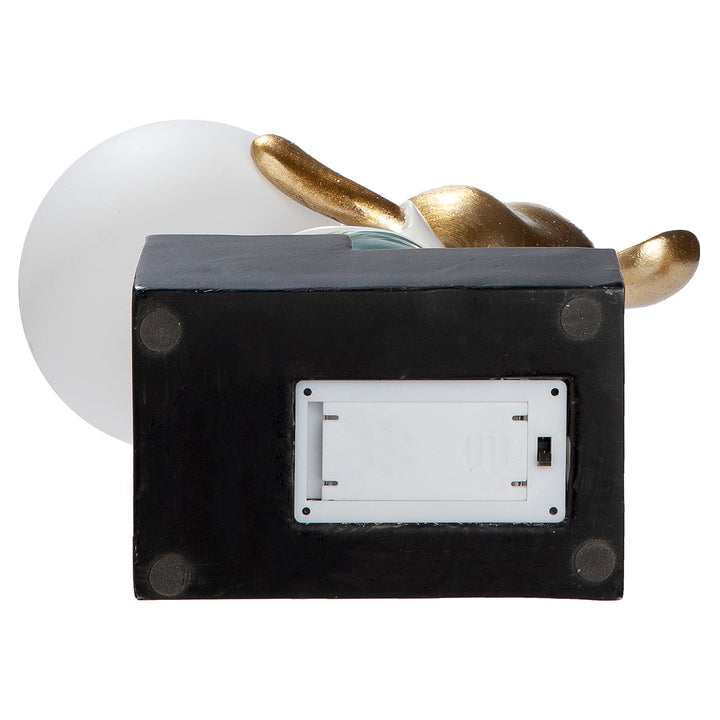 Tischleuchte (LED) Bär „Howard“ – dekorative Design Lampe in Gold mit Kugellicht