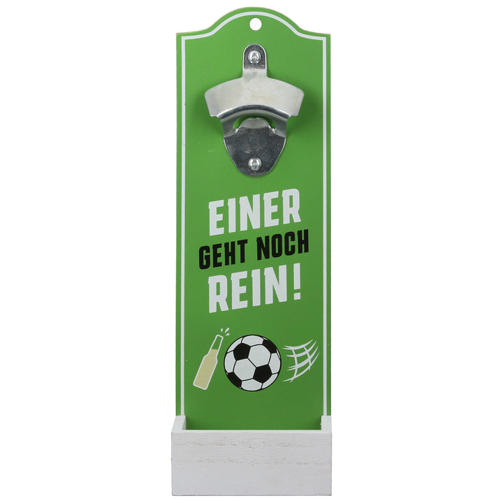 Flaschenöffner Fußball – Wand Flaschenöffner mit Auffangbehälter