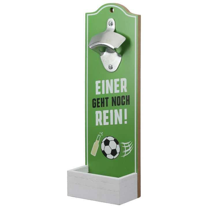 Flaschenöffner Fußball – Wand Flaschenöffner mit Auffangbehälter