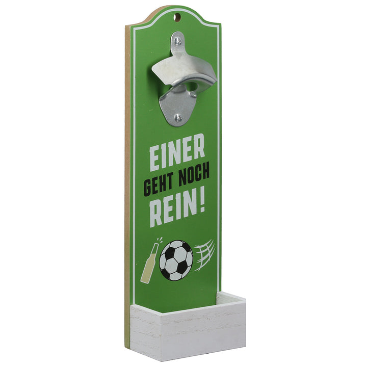 Flaschenöffner Fußball – Wand Flaschenöffner mit Auffangbehälter