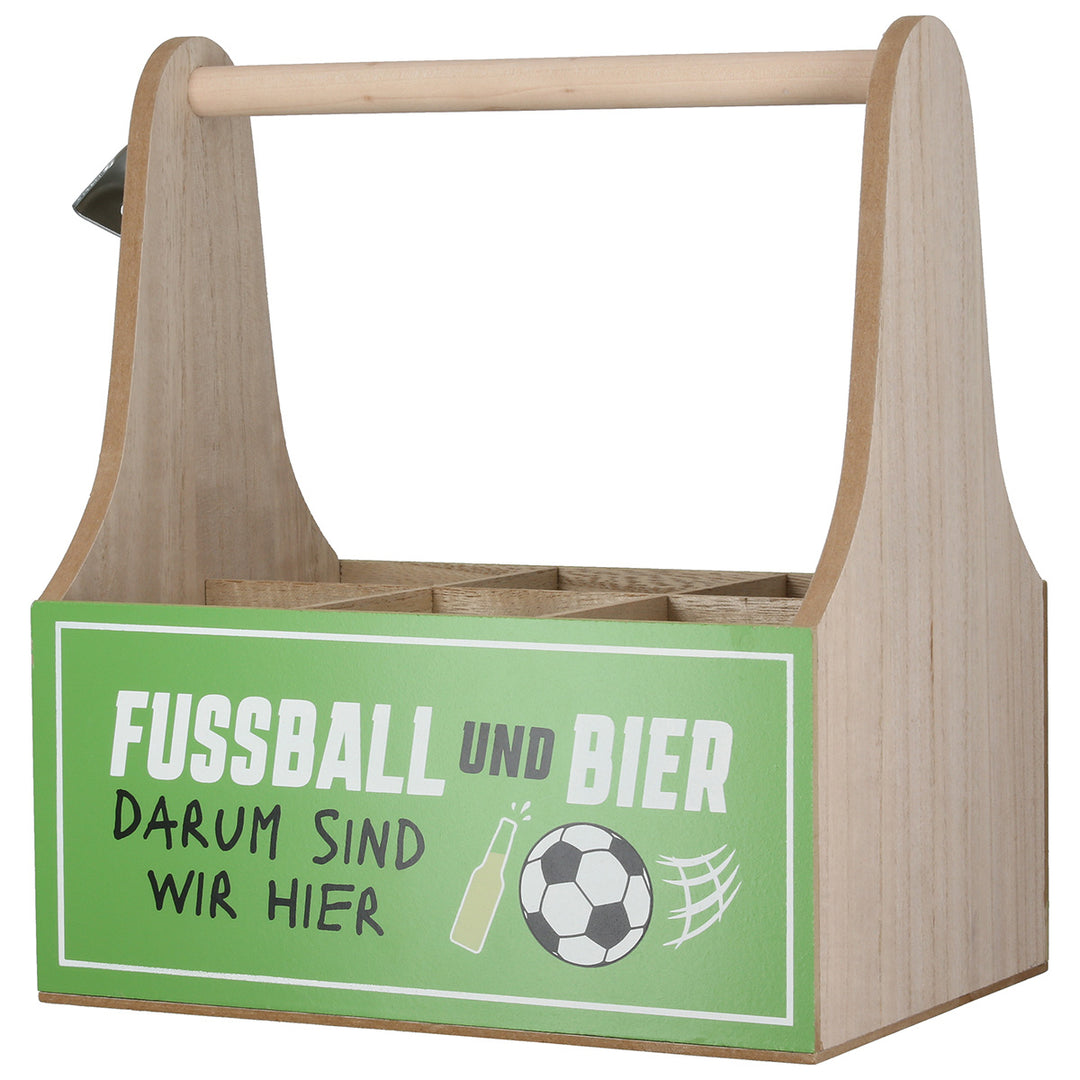 Flaschenträger Fußball – Bierträger für 6 Flaschen mit Flaschenöffner