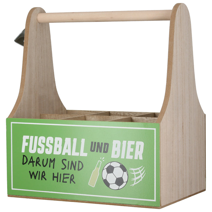 Flaschenträger Fußball – Bierträger für 6 Flaschen mit Flaschenöffner