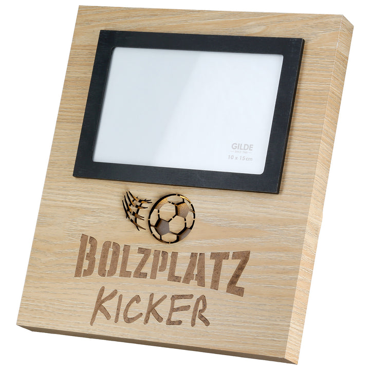 LED Fotorahmen Fußball „Bolzplatz Kicker“ – dekorativer Bilderrahmen mit LED Beleuchtung