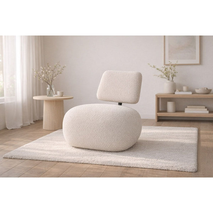 Sessel Altair – moderner Loungesessel in Beige mit strukturierter Oberfläche