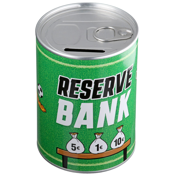 Spardose Fußball „Reservebank“ – 2er Set Spardosen aus Metall