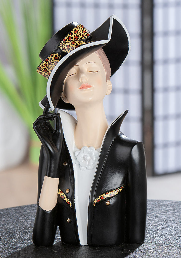 Figur Frau Lady Leopard – elegante Modefigur mit stilvollem Leopardenlook
