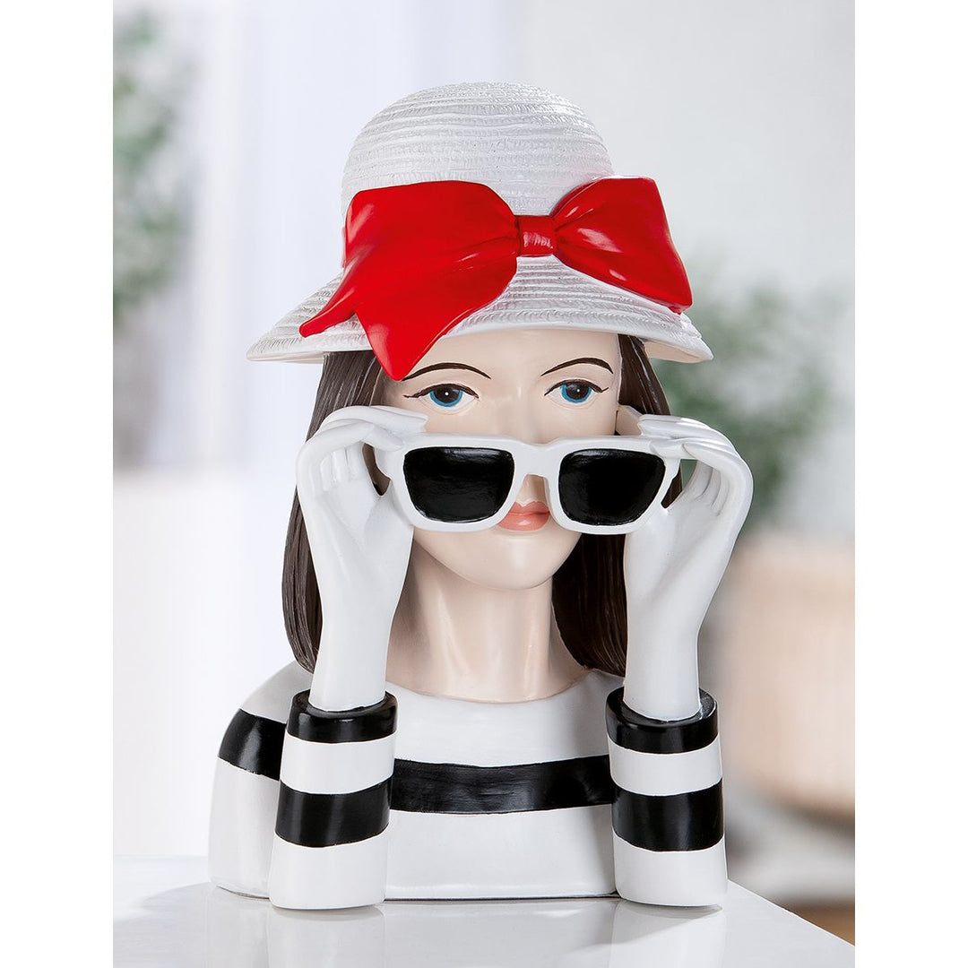 Figur Frau Lady Sophie – stilvolle Dekofigur mit Sonnenbrille und Hut