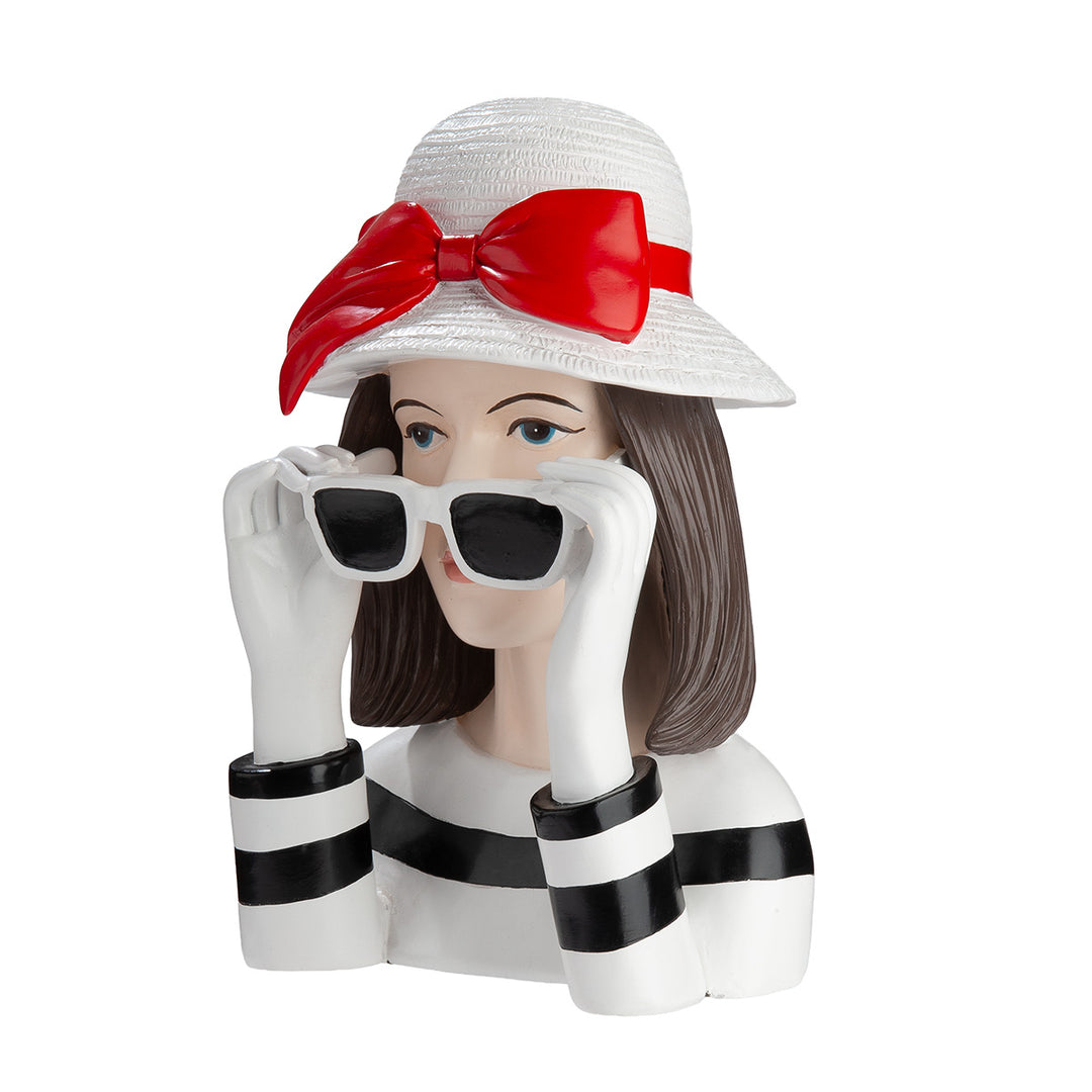 Figur Frau Lady Sophie – stilvolle Dekofigur mit Sonnenbrille und Hut
