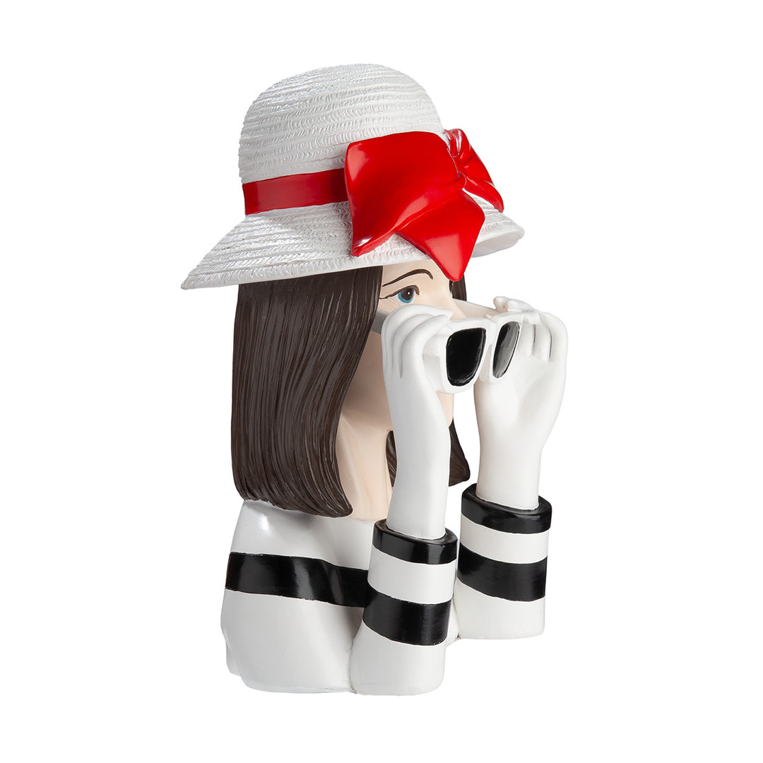 Figur Frau Lady Sophie – stilvolle Dekofigur mit Sonnenbrille und Hut
