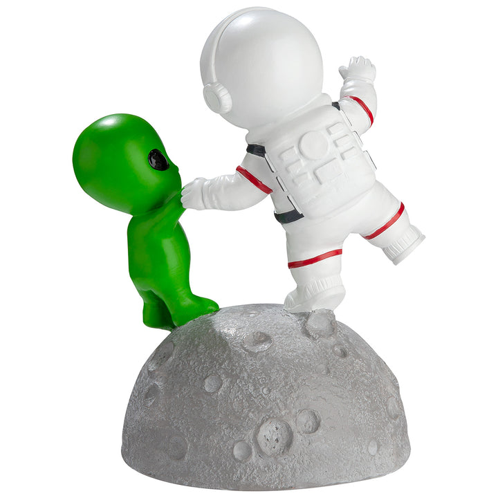 Dekofigur Alien Astronaut Noko – humorvolle Weltraum Szene aus Kunstharz