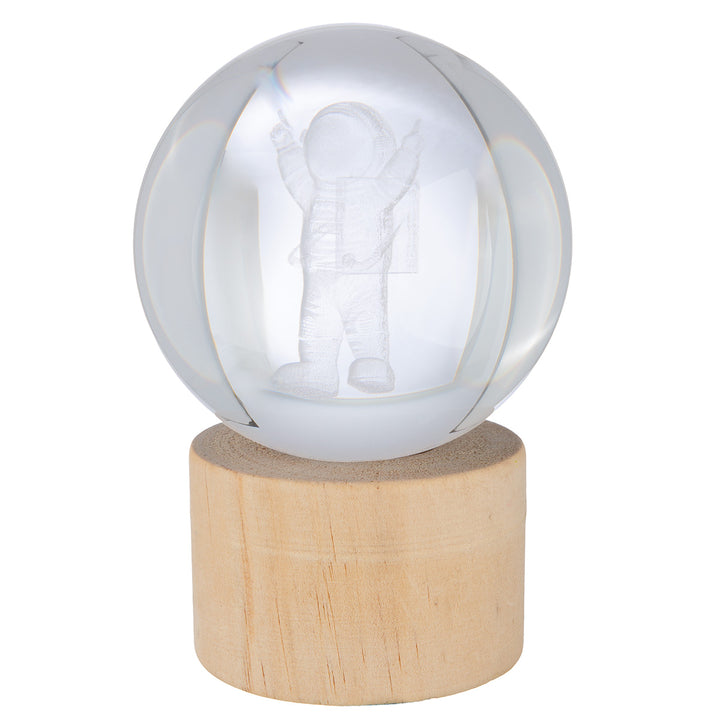 Dekoobjekt LED Kugel Galactica – stilvolle Kristallkugel mit LED Leuchtsockel im 2er Set