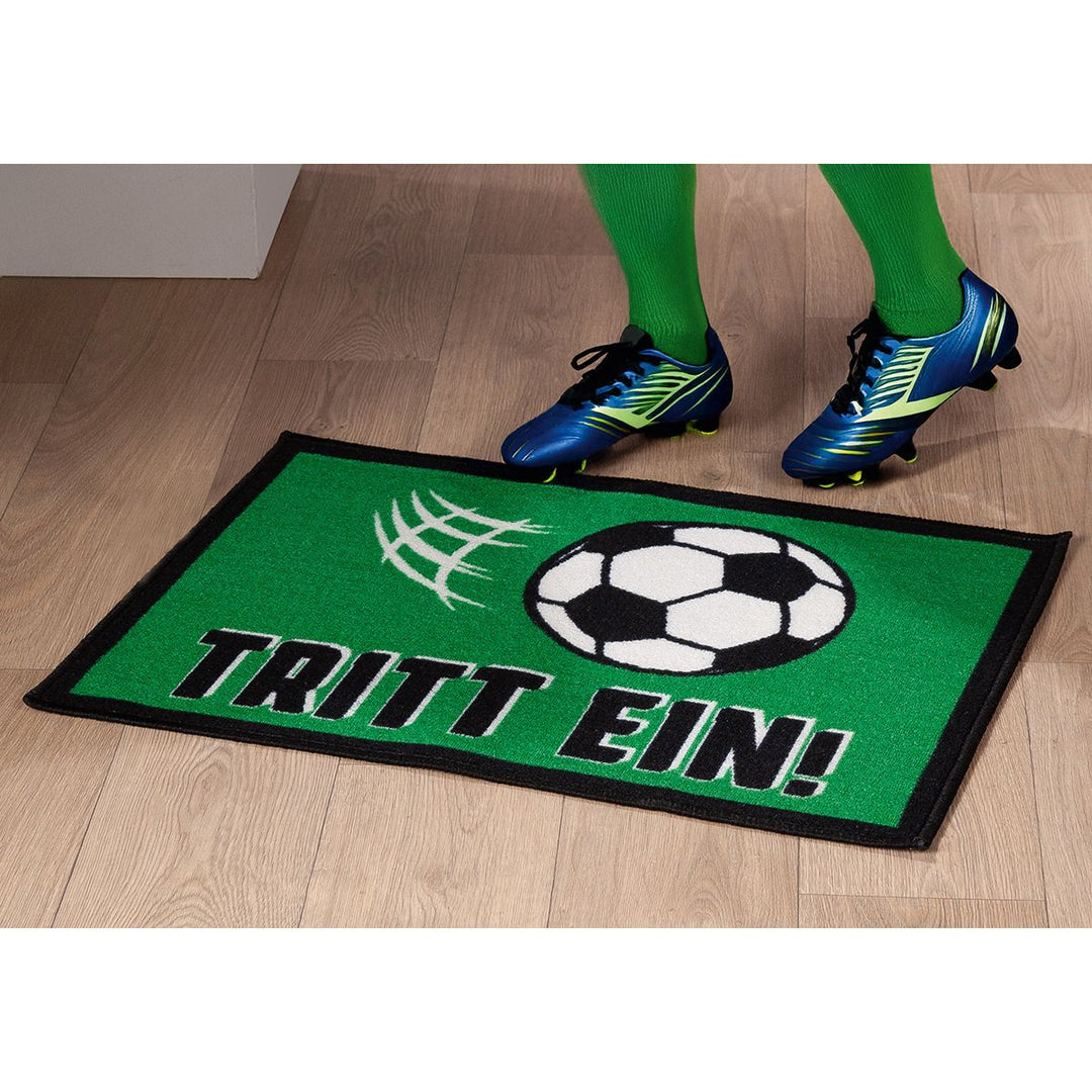 Fußmatte Fußball „Tritt ein“ – rutschfeste Türmatte mit Fußballmotiv
