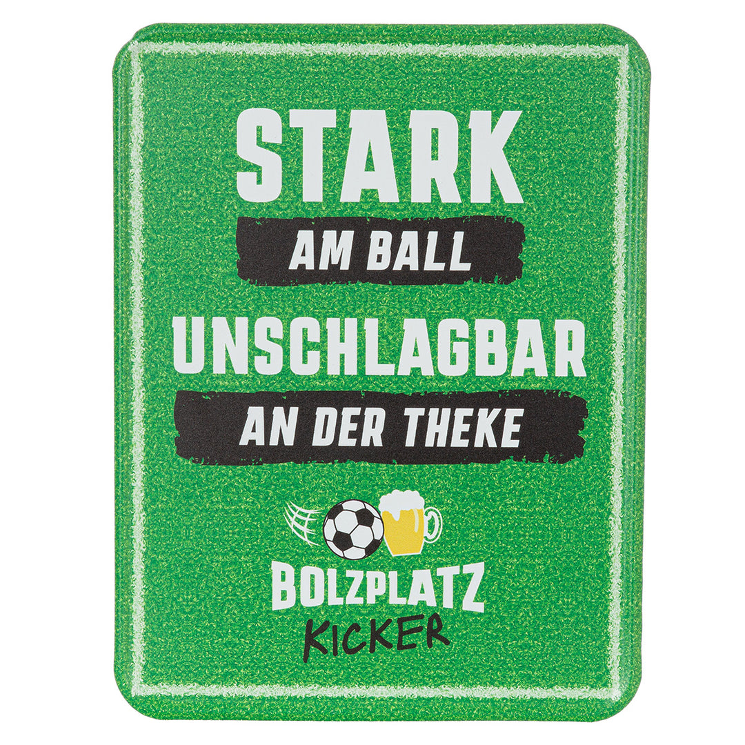 Metallschild Fußball – 2er Set Fußball Deko Schild für Partykeller und Bar