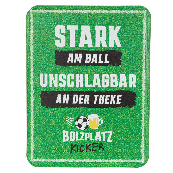 Metallschild Fußball – 2er Set Fußball Deko Schild für Partykeller und Bar