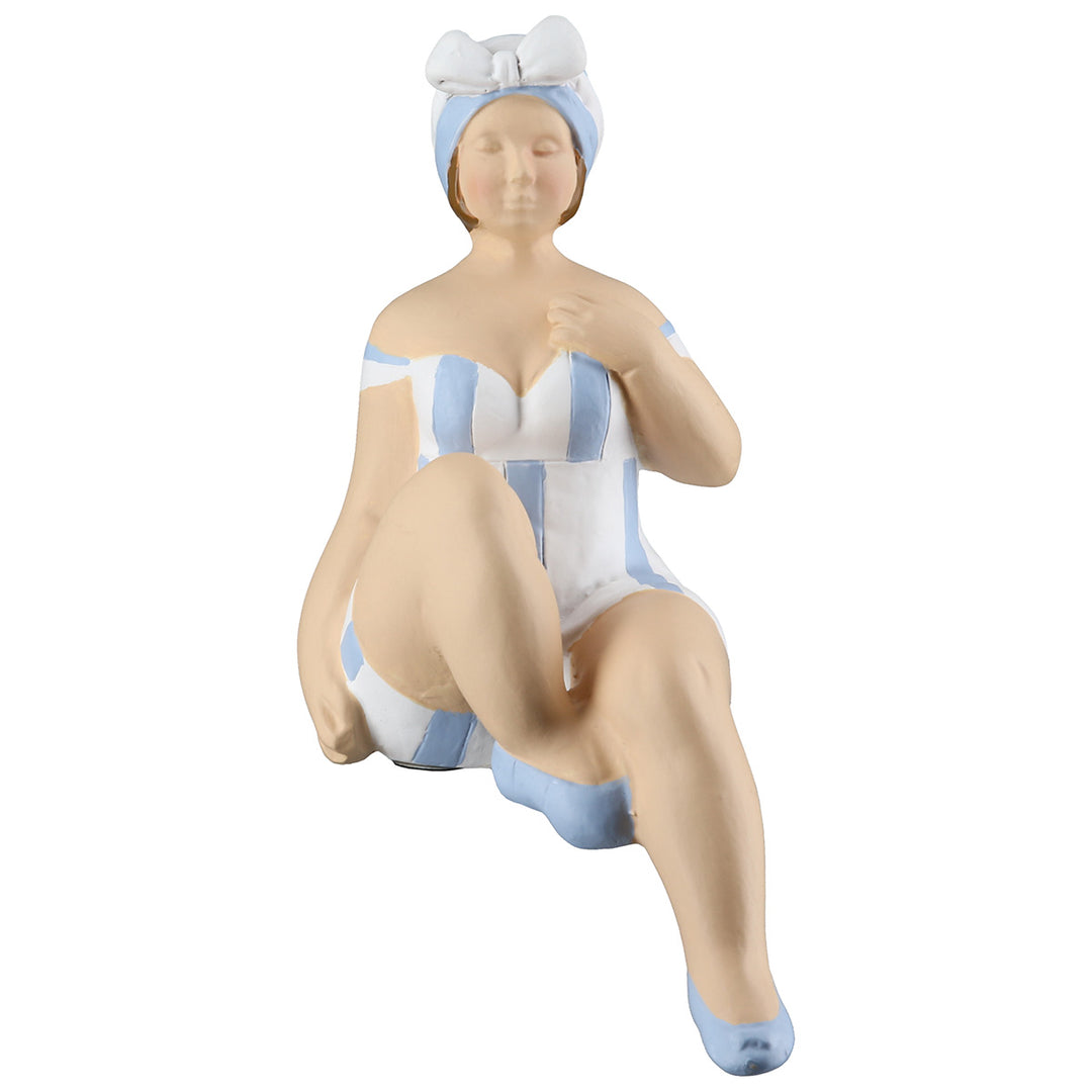 Kantensitzerfigur Badenixe Becky – maritime Dekofigur im 2er Set